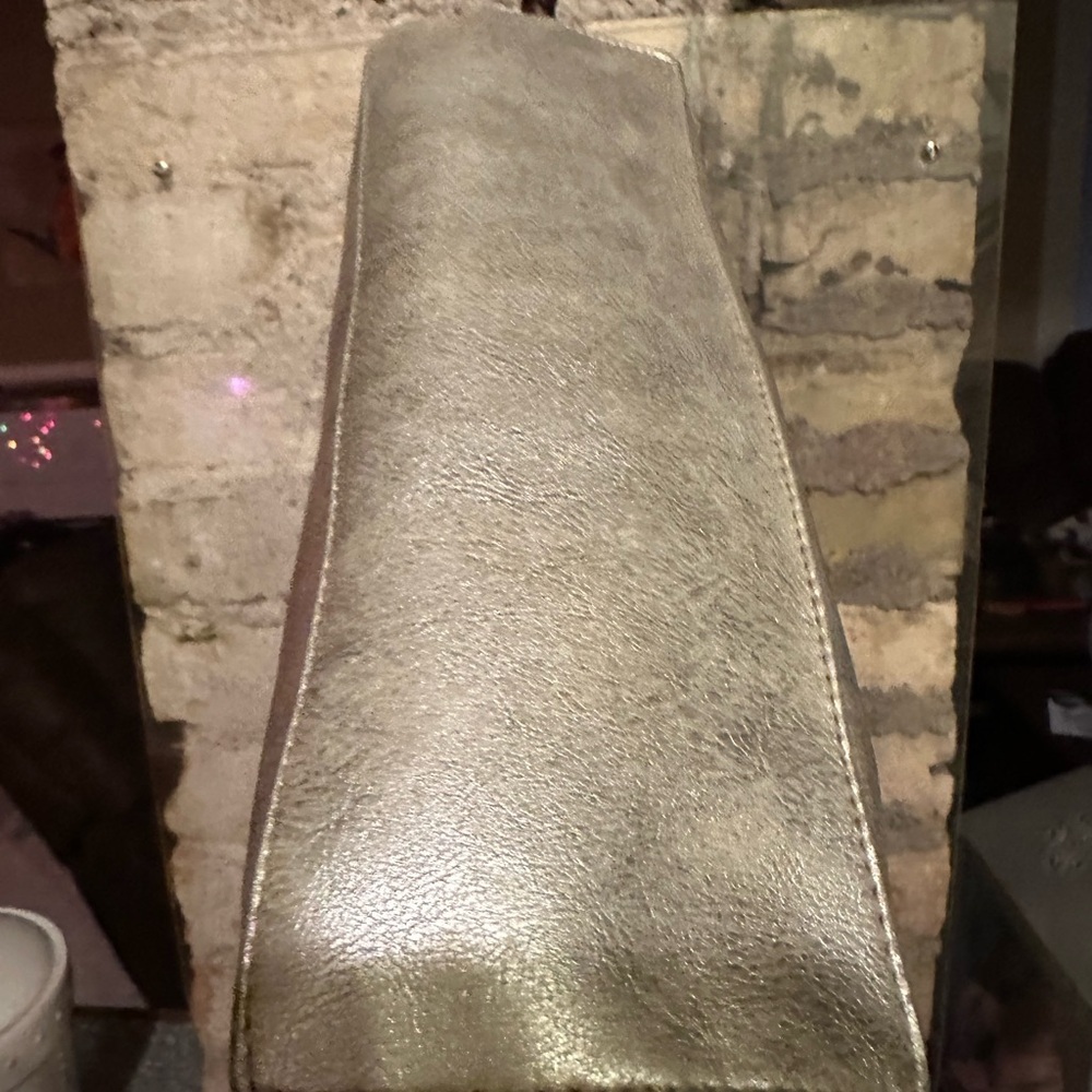 Tommy Hilfiger Metallic Brushed Silver Satchel Handbag - Picture 8 of 10